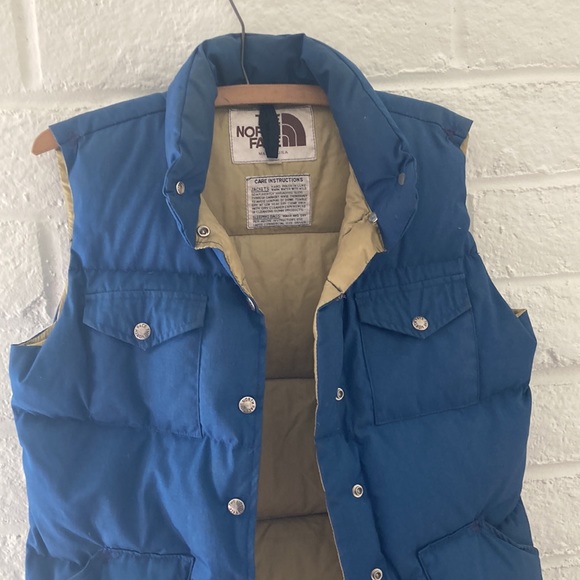 Vintage 70s The North Face Blue Down Puffer Vest - Picture 5 of 10
